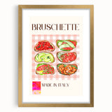 Extra large abstract art print featuring textured food dishes in gold frame, ideal for living room decor.