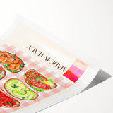 Extra large wall art featuring line art flowers in black on white, rolled print format, ideal for large living room decor.