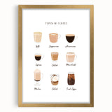 Extra large abstract art print with textured strokes in gold and white, framed with a matte finish.