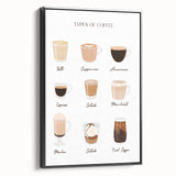 Black and white framed canvas featuring a vintage poster of landscape art, ideal for bedroom decor.