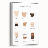 Extra large framed canvas featuring vintage poster art of colorful food and drinks, ideal for living room decor.