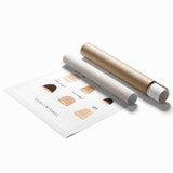 Extra large rolled print featuring a floral art design in soft pastel shades.