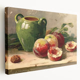 Large canvas depicting a colorful assortment of fruits, ideal for kitchen wall art.