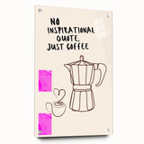 Acrylic print of large abstract wall art featuring vibrant multicolor swirls, ideal for dining room decor.