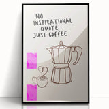 Large abstract wall art featuring mid-century modernist design in black and white tones, framed in acrylic.