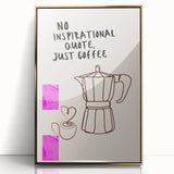 Large art print of mid-century modernist food-inspired artwork in a gold frame, suited for nursery wall decor.