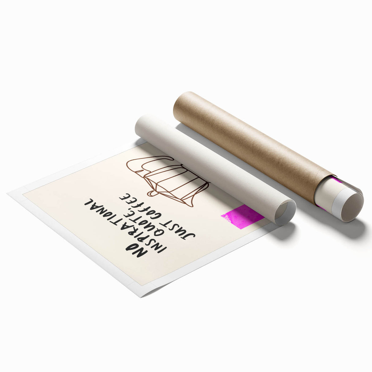 Extra large rolled print featuring a floral design in soft pastel shades.