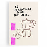 Large black and white stretched canvas featuring a minimalist food-inspired design, ideal for kitchen wall art.