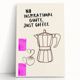 Large black and white stretched canvas featuring assorted kitchen utensils, ideal for kitchen wall art.