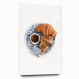 Large abstract wall art featuring assorted pastries in bright colors on acrylic glass.