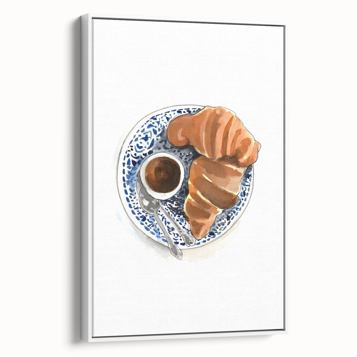 Vintage poster art of colorful pastries on a framed canvas, ideal for extra large living room decor.