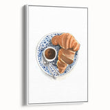 Vintage poster art of colorful pastries on a framed canvas, ideal for extra large living room decor.