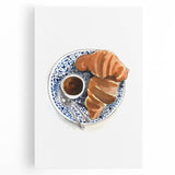 Black and white photo of assorted pastries on stretched canvas, ideal for kitchen wall art.