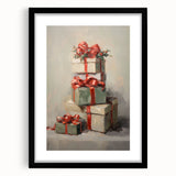 Festive Gift Stack – Cheerful Christmas Wall Decorations