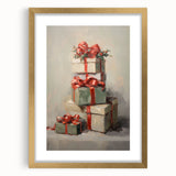 Festive Gift Stack – Cheerful Christmas Wall Decorations