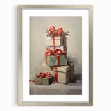 Festive Gift Stack – Cheerful Christmas Wall Decorations