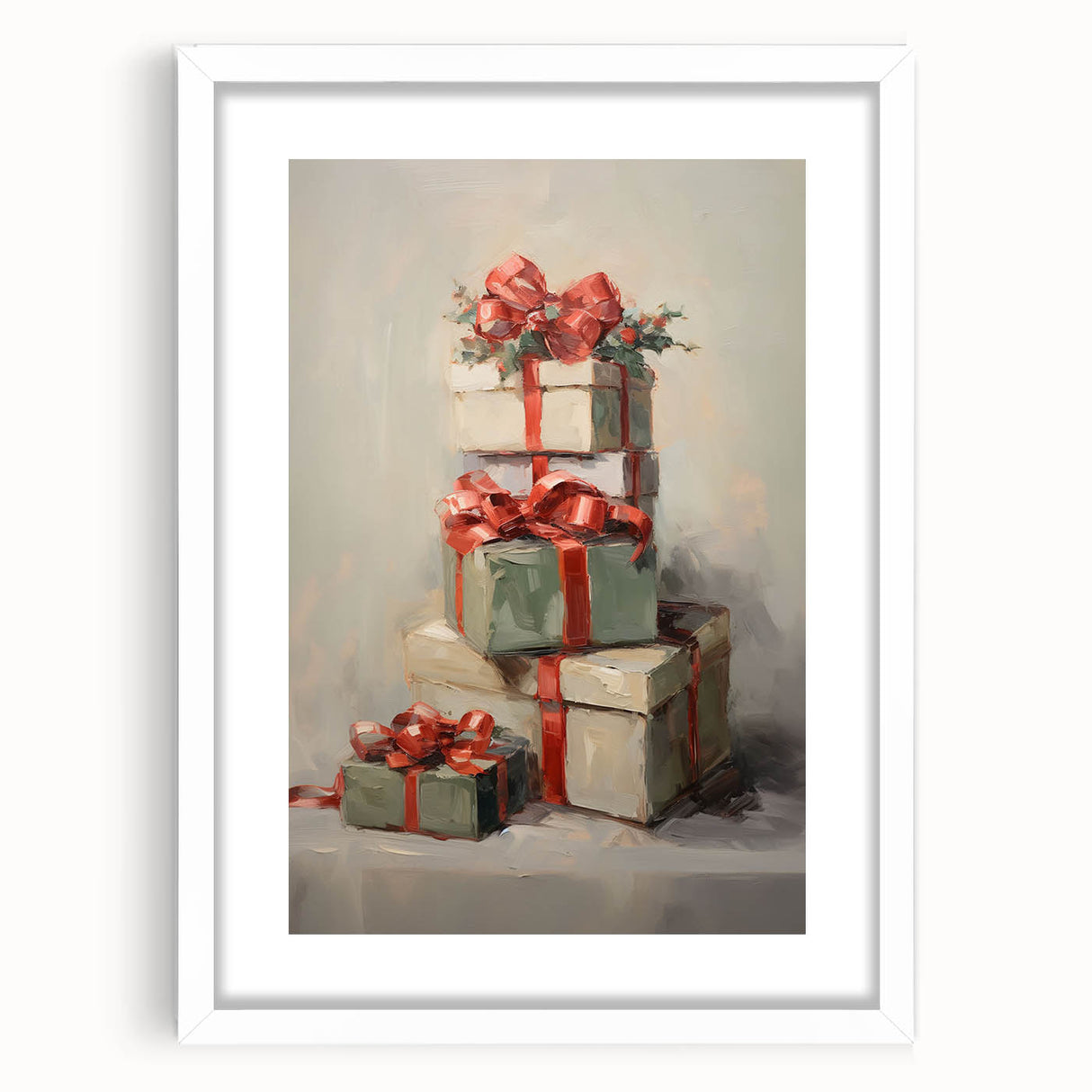 Festive Gift Stack – Cheerful Christmas Wall Decorations