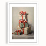 Festive Gift Stack – Cheerful Christmas Wall Decorations