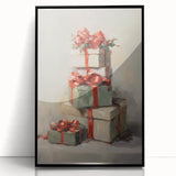 Festive Gift Stack – Cheerful Christmas Wall Decorations