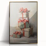 Festive Gift Stack – Cheerful Christmas Wall Decorations