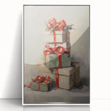 Festive Gift Stack – Cheerful Christmas Wall Decorations