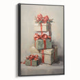 Festive Gift Stack – Cheerful Christmas Wall Decorations