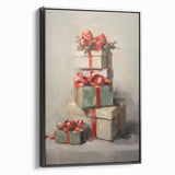 Festive Gift Stack – Cheerful Christmas Wall Decorations
