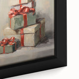Festive Gift Stack – Cheerful Christmas Wall Decorations