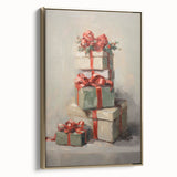 Festive Gift Stack – Cheerful Christmas Wall Decorations