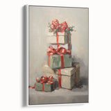 Festive Gift Stack – Cheerful Christmas Wall Decorations