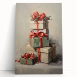 Festive Gift Stack – Cheerful Christmas Wall Decorations