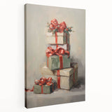 Festive Gift Stack – Cheerful Christmas Wall Decorations