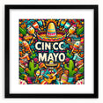 Festive Cinco de Mayo Wall Art - Mexican Party Celebration Print