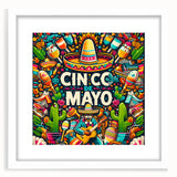 Festive Cinco de Mayo Wall Art - Mexican Party Celebration Print