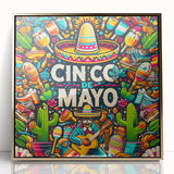 Festive Cinco de Mayo Wall Art - Mexican Party Celebration Print