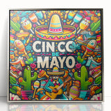 Festive Cinco de Mayo Wall Art - Mexican Party Celebration Print