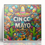 Festive Cinco de Mayo Wall Art - Mexican Party Celebration Print