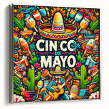 Festive Cinco de Mayo Wall Art - Mexican Party Celebration Print