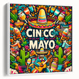 Festive Cinco de Mayo Wall Art - Mexican Party Celebration Print
