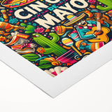 Festive Cinco de Mayo Wall Art - Mexican Party Celebration Print