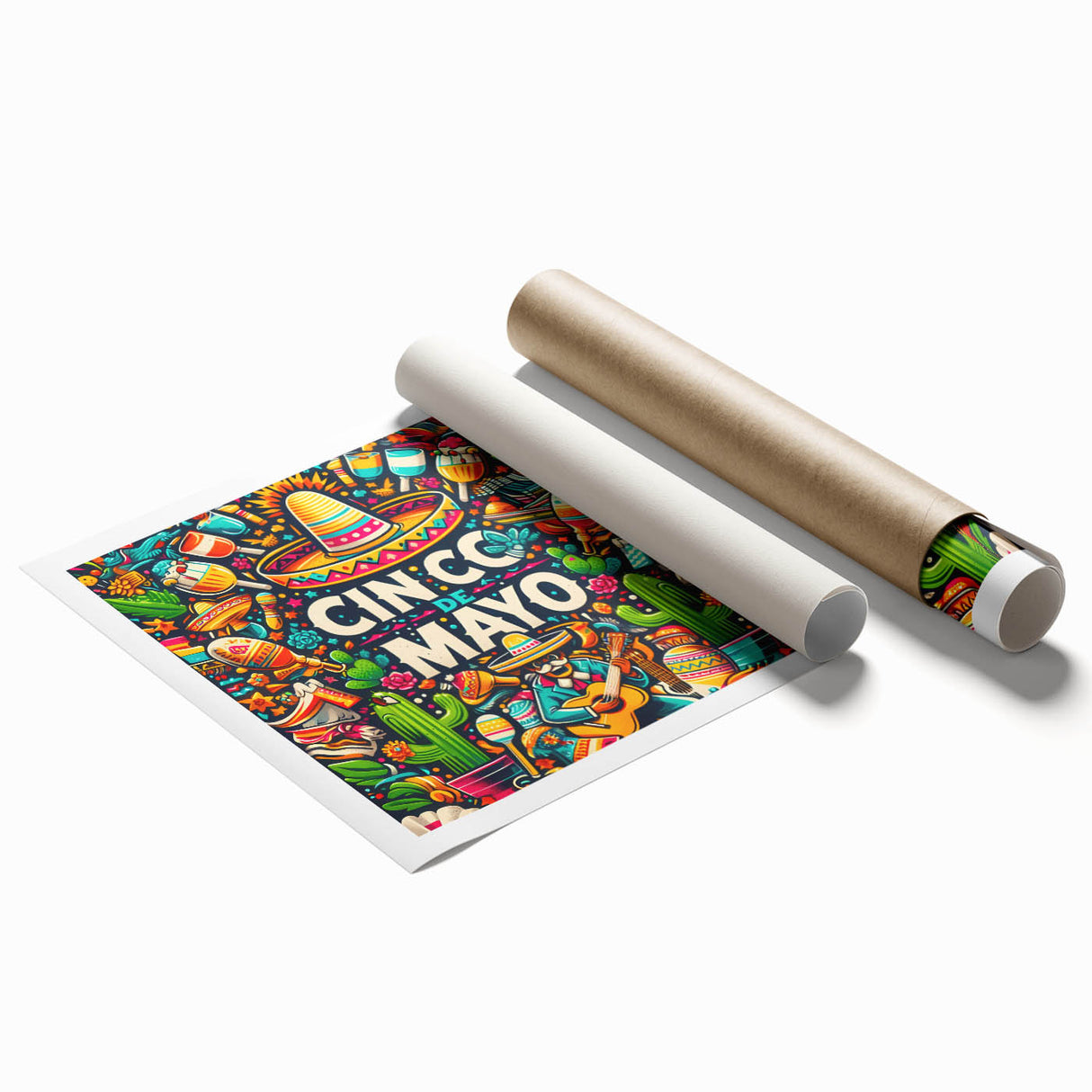 Festive Cinco de Mayo Wall Art - Mexican Party Celebration Print