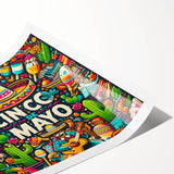 Festive Cinco de Mayo Wall Art - Mexican Party Celebration Print