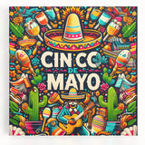 Festive Cinco de Mayo Wall Art - Mexican Party Celebration Print
