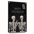 Happy Halloween Skeleton Wall Art - Spooky Gothic Halloween Decor