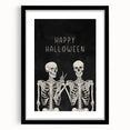 Happy Halloween Skeleton Wall Art - Spooky Gothic Halloween Decor
