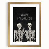 Happy Halloween Skeleton Wall Art - Spooky Gothic Halloween Decor