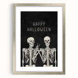 Happy Halloween Skeleton Wall Art - Spooky Gothic Halloween Decor