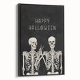 Happy Halloween Skeleton Wall Art - Spooky Gothic Halloween Decor