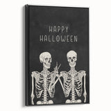 Happy Halloween Skeleton Wall Art - Spooky Gothic Halloween Decor