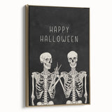 Happy Halloween Skeleton Wall Art - Spooky Gothic Halloween Decor